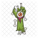 Zombie Hand Eye Ball Halloween Icon