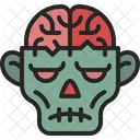 Zombie Head Brain Icon