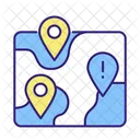 Alfileres En El Mapa Mapa Local Tecnologia De Ubicacion Icono