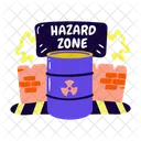 Zone Dangereuse Toxique Chimique Icône