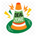 Zone De Deal Cone Promotionnel Icône