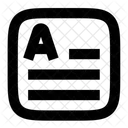 Zone De Texte Icône