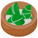 Zongzi Sticky Rice Bamboo Leaves Icon