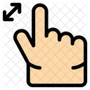 Zoom-Handgeste  Symbol