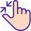 Touch Gesture Zoom Out Icon