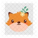 Zorro Animal Lindo Icono