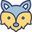 Zorro Coyote Lobo De Pradera Icono