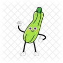 Zucchini Mascot Vegetable Character Illustration Art Icon