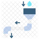 Zufluss Eintritt Wasser Icon