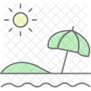 Zugang zum Strand  Symbol
