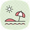 Zugang zum Strand  Symbol