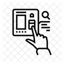 Zugang Kontrolle Biometrische Symbol