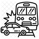 Zugungluck Unfall Autounfall Symbol