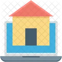 Zuhause Laptop Online Icon