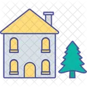 Zuhause Neujahr Haus Symbol