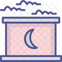 Zuhause mit Mond  Symbol