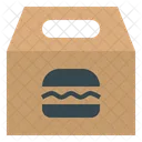 Essen Zum Mitnehmen Fastfood Lieferung Burger Streetfood Truck Symbol