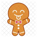 Lacheln Gesicht Lebkuchen Symbol