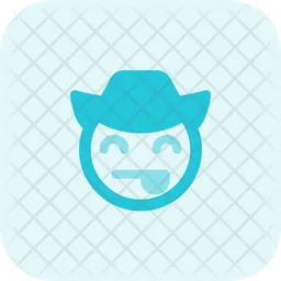 Zunge lächelnd augen cowboy Emoji Symbol