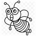 Cartoon Biene Honigbiene Tier Symbol