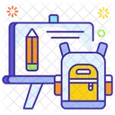 Zuruck Zur Schule Schulbedarf Montessori Zubehor Symbol