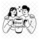 Zusammen brauen  Symbol