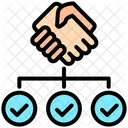 Zusammenarbeit  Symbol