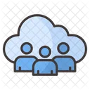 Zusammenarbeits-Cloud  Symbol