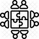 Zusammenarbeit der Mitarbeiter  Symbol