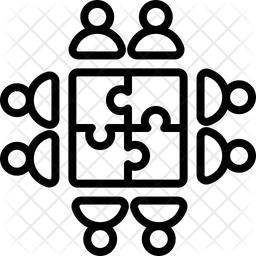 Zusammenarbeit der Mitarbeiter  Symbol