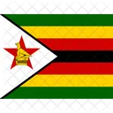 Zw Zimbabwe Banderas Iso Icono