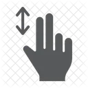 Zwei Finger Vertikal Symbol