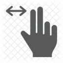 Zwei Finger Horizontal Symbol