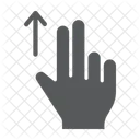 Zwei Finger Ziehen Symbol