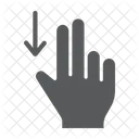 Zwei Finger Ziehen Symbol