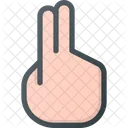 Zwei Finger Punkt Symbol