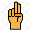 Handzeichen Geste Zwei Finger Symbol