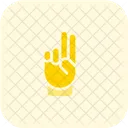 Zwei Finger Sieg Handzeichen Symbol