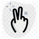 Zwei Finger Sieg Handzeichen Symbol