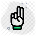 Zwei Finger Sieg Handzeichen Symbol