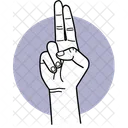 Zwei Finger Finger Finger Symbol