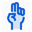 Zwei Finger Beruhren Symbol