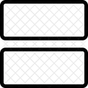 Zwei Horizontale Gitter Symbol