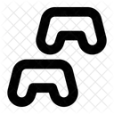 Zwei Spieler Spiel Match Symbol