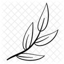 Zweig Blatt Pflanze Symbol
