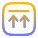 Zweimal Hochladen Quadrat Symbol