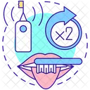 Zweimal täglich putzen  Symbol