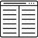 Zwei Spalten Layout Symbol