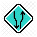 Zweibahnstrasse Strasse Verkehr Symbol