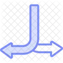 Zweiwegepfeil Duotone Liniensymbol Symbol